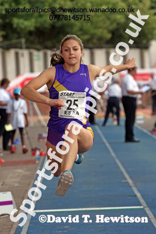 Inter girls triple jump, 2015 English Schools, Gateshead. Photo: David T. Hewitson/Sports for All Pics